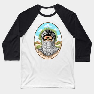 Palestine Freedom Fighter Portrait Baseball T-Shirt